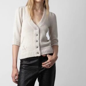 Zadig et Voltaire Betsy Cream Cardigan
